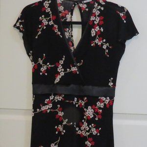 M Collection	Stretchy Dress with Cherry Blossom Print Size L